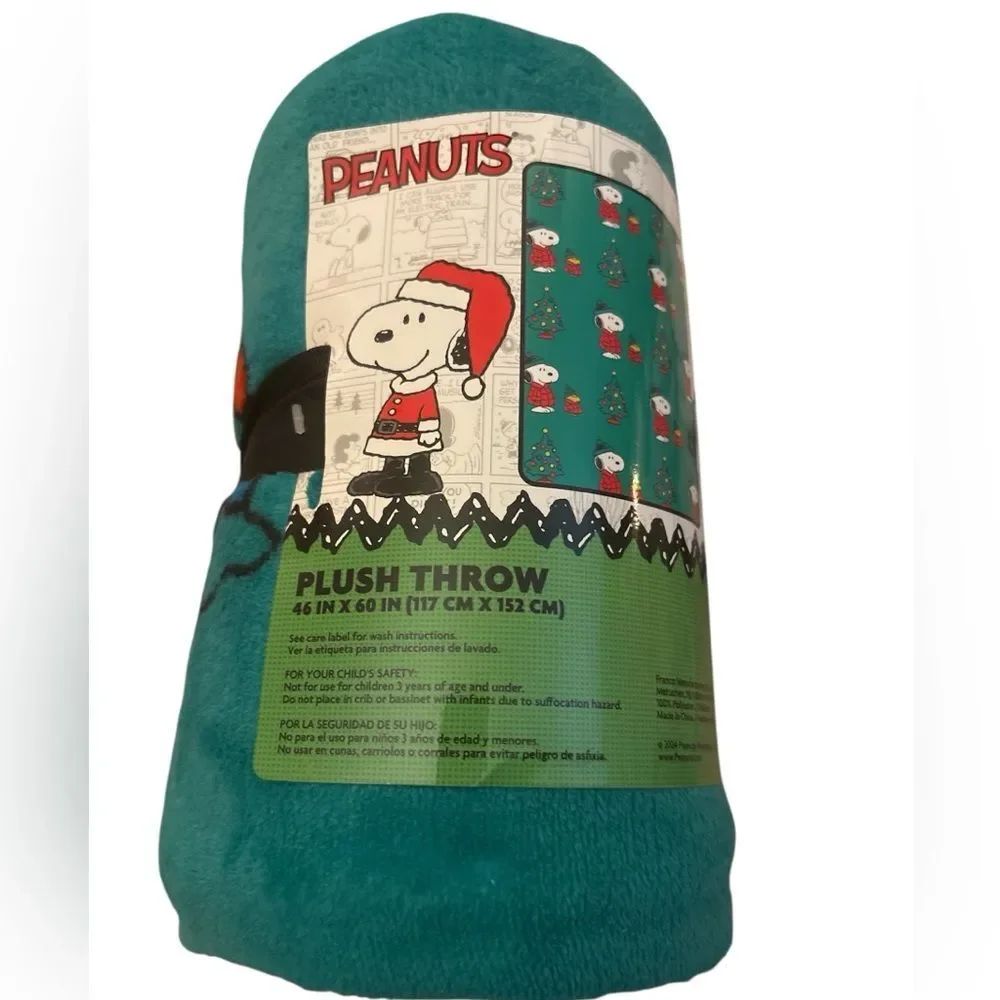 Peanuts® Snoopy & Woodstock Puffer Coat Cozy Plush Throw, 40 in x 50 in